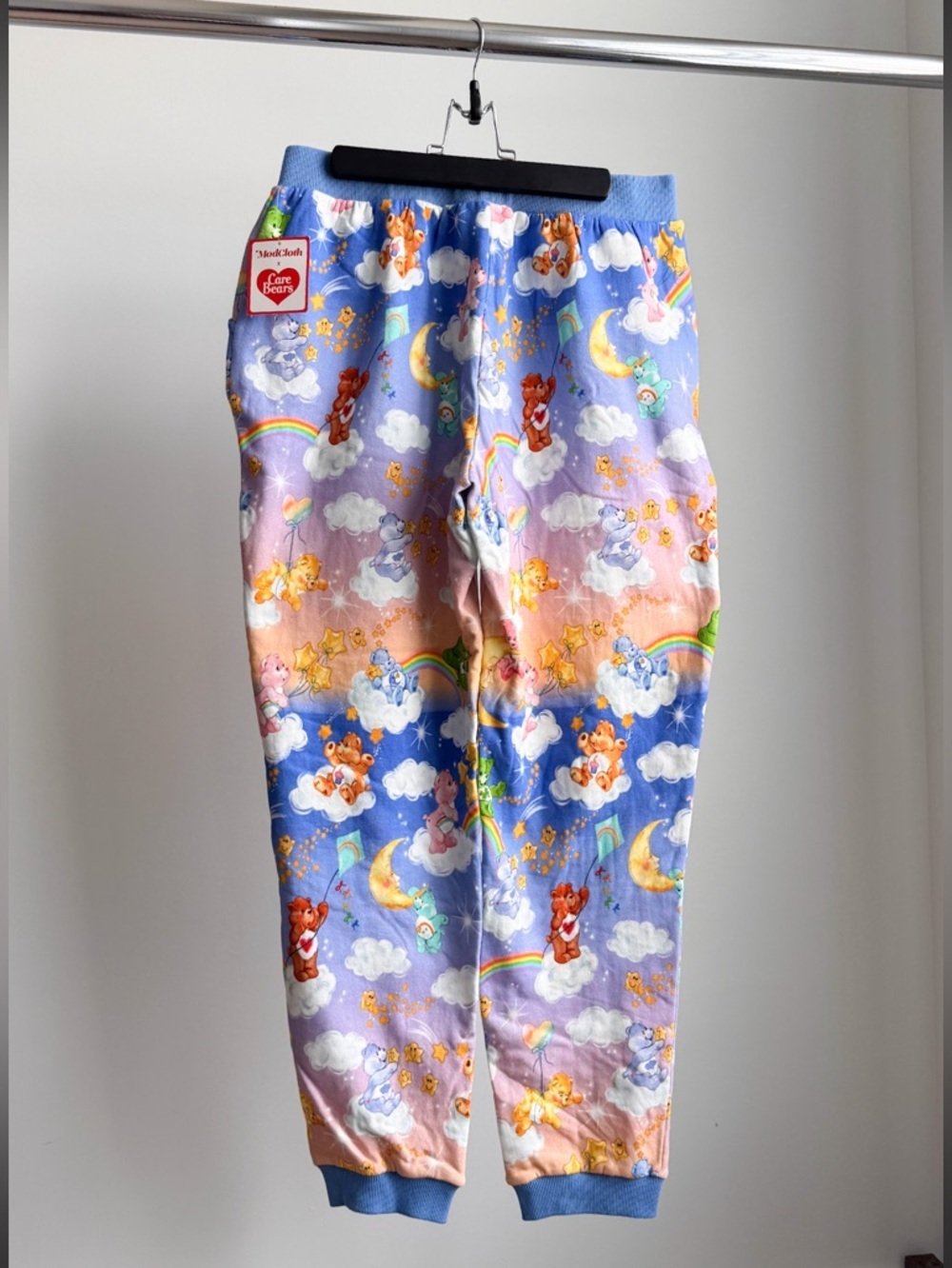 NWT ModCloth x Care Bears Sprinkles of Starlight Joggers L Ombre Blue Pink - Picture 2 of 9